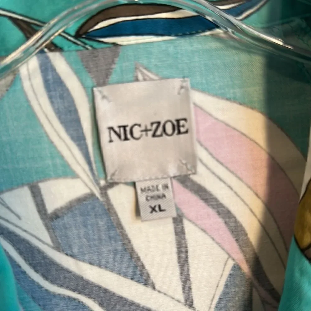 Nic +Zoe Tropical Novelty Blouse XL